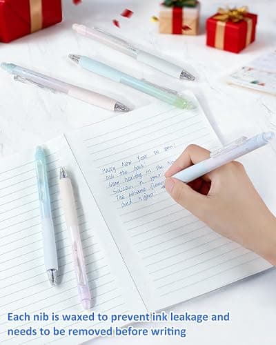 Solati Erasable Pens, 6 Pack Fine Point 0.5mm Blue Erasable Gel Pens with 360°Rotating Erasers, Make Mistakes Disappear, Comfort Grip for Drawing, Writing, Planning, and Crossword Puzzles (Blue Ink) thumbnail 2