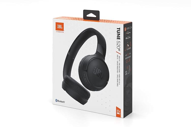 JBL Tune 520 BT Wireless On-Ear Headphones with JBL Pure Bass Sound, Bluetooth 5.3, Hands-Free Calls and 57-Hour Battery Life, Black thumbnail 7