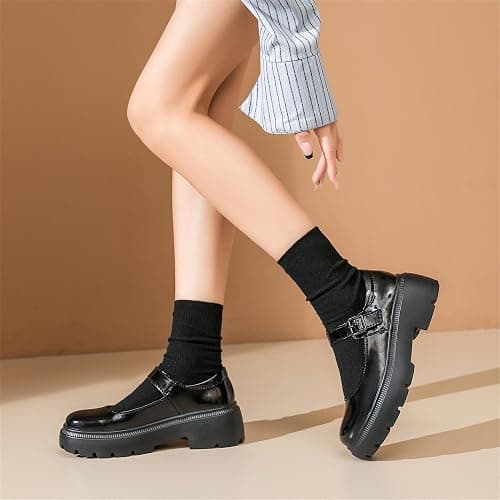 Touchmosees Women's Mary Janes Shoes Platform Dress Chunky Pumps Oxfords Low Heel Round Toe Ankle Strap Pumps Wedges Shoes thumbnail 2