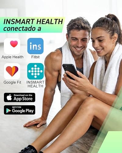 INSMART Báscula Grasa Corporal y Muscular con App, 24 Métricas | Báscula Inteligente de Baño Fitness, Composición Corporal, Bioimpedancia, Masa Muscular, Múltiples Usuarios, Android e iOS thumbnail 3