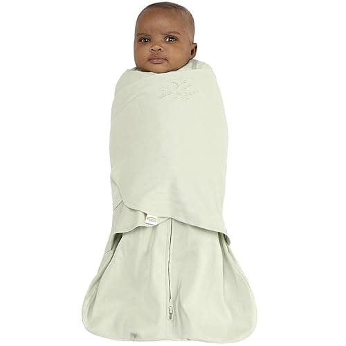 HALO 100% Cotton Sleepsack Swaddle, 3-Way Adjustable Wearable Blanket, TOG 1.5, Sage, Newborn, 0-3 Months thumbnail 2