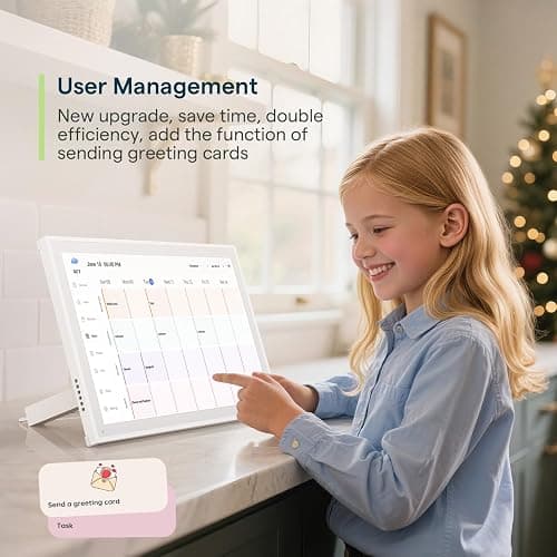 Digital Calendar, 10.1inch Smart WiFi Electronic Calendar&Chore Chart, IPS Touch Screen HD Display for Family Schedules, Share Moments Instantly from Anywhere thumbnail 5