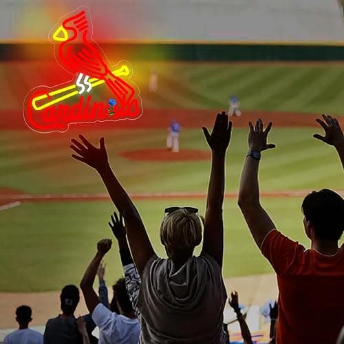 Baseball Neon Sign for Wall Decor Baseball Team Led Neon Sign for Man Cave Bedroom Sport Club Garage Party Bedroom Dorm Birthday Gift for Fans Size 13 * 13.4 In(ZYLD134) thumbnail 2