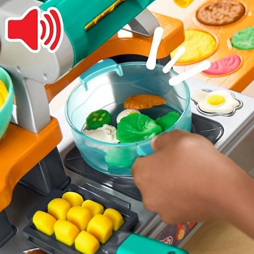 Play-Doh Super Sizzlin' Kitchen Playset, Realistic Cooking Toy Sounds, 25+ Play Foods to Create, Kids Arts & Crafts 3+ thumbnail 12