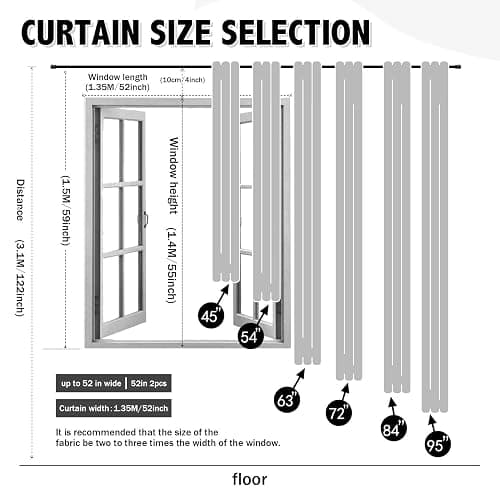 Anytime Rainbow Sheer Curtain Panels for Living Room Elegant Window Treatment Sets Light Filtering Translucent Draperies for Office (2 Panels,W52 x L63inch) thumbnail 2