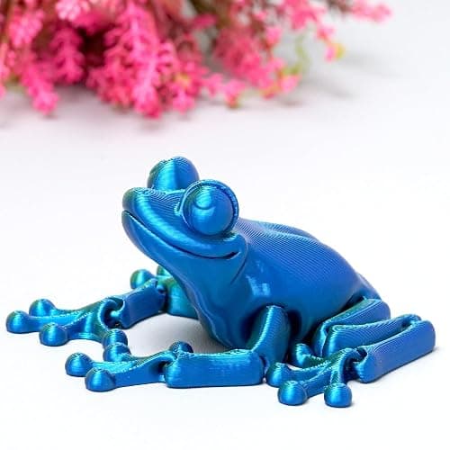 LUYUCUBE 3D Printed Frog Model,Flexible Realistic Articulated Animal Fidget Toys,Mystery Figurines Gifts for Easter,Executive Desk Funny Décor and Festival Collectible,Easter Basket Stuffers (GB) thumbnail 9