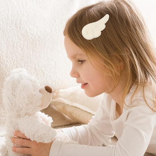 Beaupretty Angel Wings Hair Clips, Cartoon Hair Clips Cute Adorable Hair Barrettes Plush Non Slip Hair Clamps Barrettes for Girls and Women (White) thumbnail 6