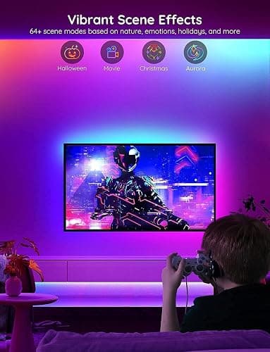 Govee 100ft RGBIC LED Strip Lights, Smart LED Lights Work with Alexa and Google Assistant, LED Lights for Bedroom WiFi App Control Segmented DIY Multiple Colors, Color Changing Light, (2 x 50ft) thumbnail 7