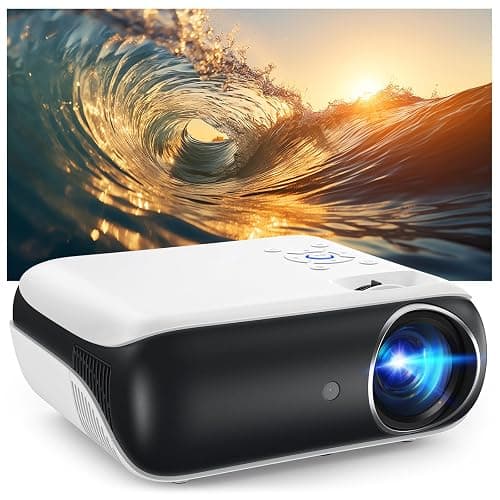 HAPPRUN Projector, Native 1080P Bluetooth Projector, Portable Outdoor Movie Projector, Full HD Mini Projector with Speaker for Home Bedroom, Compatible with Smartphone,HDMI,USB,AV,Fire Stick,PS5 - Native 1080P - Image 1