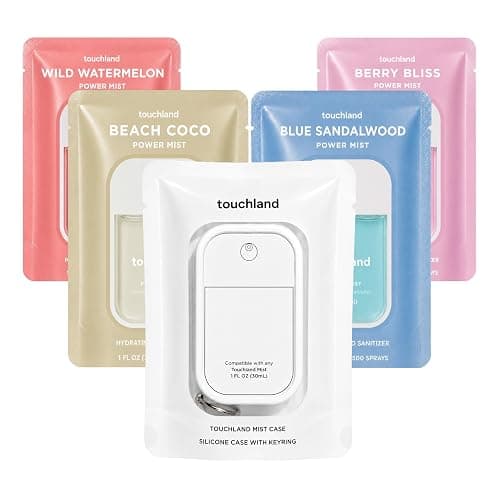 Touchland Dream 5 Hydrating Hand Sanitizer Spray & Case Gift Set Travel Size - Image 1