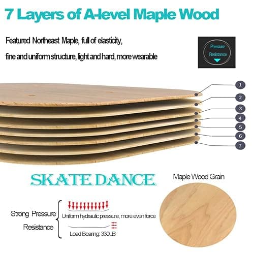 AsFrost Portable Roller Road Drift Skates Plate with Cool Maple Deck Anti-Slip Board Split Skateboard with PU Wheels High-end Bearings thumbnail 4