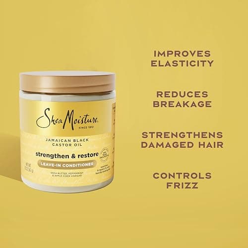 SheaMoisture Leave In Conditioner, Jamaican Black Castor Oil to Soften, Detangle & Reduce Breakage, 20 oz thumbnail 4