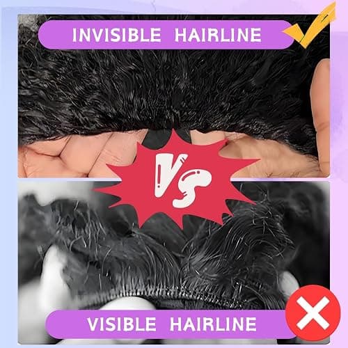 Glimeer Half Wig Human Hair Deep Wave 3 In 1 Drawstring Seamless Filp Over Curly Half Wig 200% Density Wear and Go Glueless Half Wigs for Black Women Natural Color 18 Inch thumbnail 5