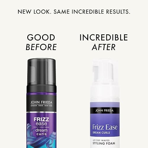 John Frieda Anti Frizz, Frizz Ease Dream Curls Air Dry Waves Styling Foam, Curl Defining Frizz Control, Hair Product for Curly and Wavy Hair, 5 Oz thumbnail 2
