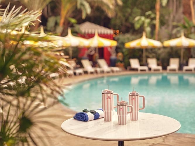 STANLEY Quencher H2.0 Tumbler with Handle and Straw 30 oz | Flowstate 3-Position Lid | Cup Holder Compatible for Travel | Insulated Stainless Steel Cup | BPA-Free | Peach Whip Cabana Gloss thumbnail 6