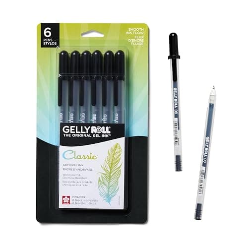 SAKURA Gelly Roll Classic, Fine Pt, Black, 6 Count - Image 1