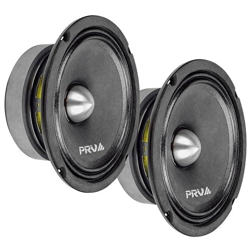 PRV AUDIO 6.5 Inch Midrange Bullet Speaker Pair 6MR400-4 Bullet, 4 Ohm 400 Watts High Performance Car Audio Loudspeaker High Output Sound (2 Speakers) - Image 1