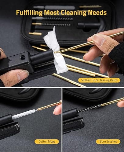 CVLIFE Gun Cleaning Kit for 9mm .22 .357 .45, .40 .38/.177 .22/9mm .45 .357, .38 Universal Gun Cleaning Kits for Rifle, Handgun, Airgun thumbnail 5