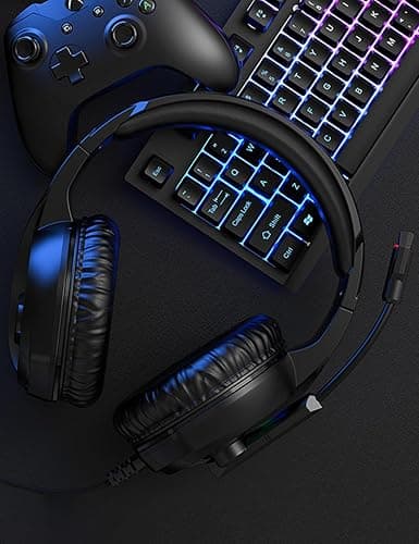 ZIUMIER Gaming Headset with Microphone, Compatible with PS4 PS5 Xbox One PC Laptop, Over-Ear Headphones with LED RGB Light, Noise Canceling Mic, 7.1 Stereo Surround Sound thumbnail 7