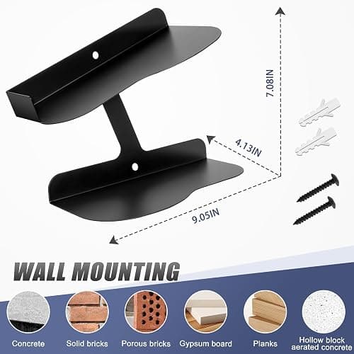 HANDSONIC Wall-Mount Floating Shoe Shelves, Sturdy Levitating Sneaker Rack for Showcasing Shoe Collections thumbnail 2