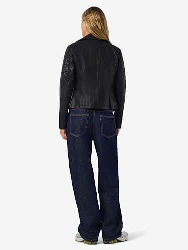 NOISY MAY Veste en Simili Cuir pour Femme Veste de Motard Veste de Transition Manches Longues Chemise Veste en PU NMREBEL thumbnail 6