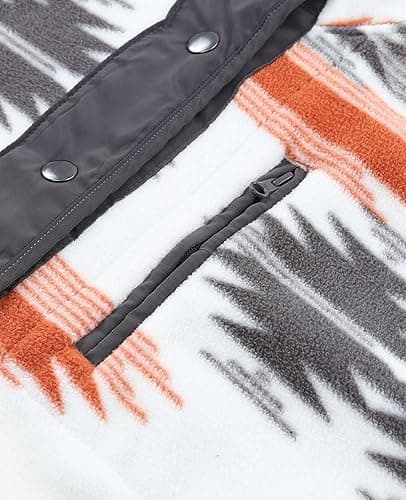 SELINK Womens Fleece Jacket Western Aztec Print Long Sleeve Snap Button Down Shacket Jackets with Pockets thumbnail 5