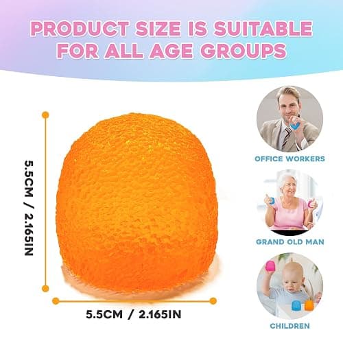 Squishy Fidget Toys Stress for Kids and Adults,Valentines Gifts for Her Him Women Super Solid Squeeze Ball, Sensory for Stress Relief, Birthday, Valentines Day Gifts and Party Favors(Orange) thumbnail 2