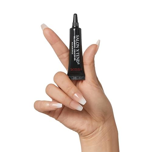 KISS Salon X-tend, Press-On Nails, Nail glue included, 'Gel Adhesive', Clear, Size, Shape, Includes 10Ml Led Gel Adhesive thumbnail 5