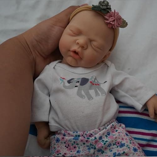 MYREBABY Lifelike Reborn Baby Dolls - 12-inch Full Silicone Newborn Girl, Real Life Baby Dolls with Clothes & Feeding Accessories Set for Kids Age 3+ thumbnail 2