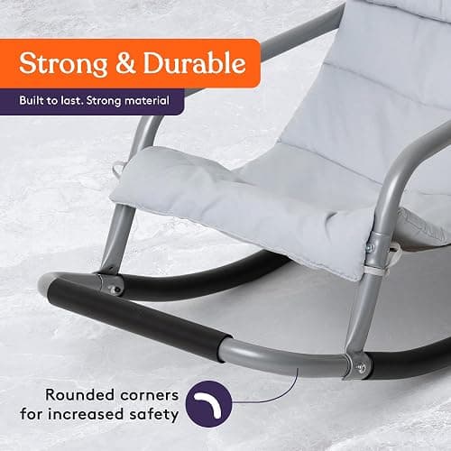 Special Supplies Sensory Rocking Chair for Kids - Comfortable Kids Rocker- Versatile Floor Chair with Soft Fabric and Stability for Playroom, Bedroom, or Nursery (Ages 3+) - Grey thumbnail 3
