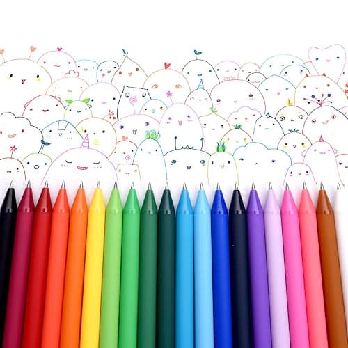 Kaco PURE Gel Pens Assorted Color Ink 20 Pieces 0.7mm, Medium Point, Aesthetic Cute Stationery Pens for Journaling Note Taking Pens thumbnail 4