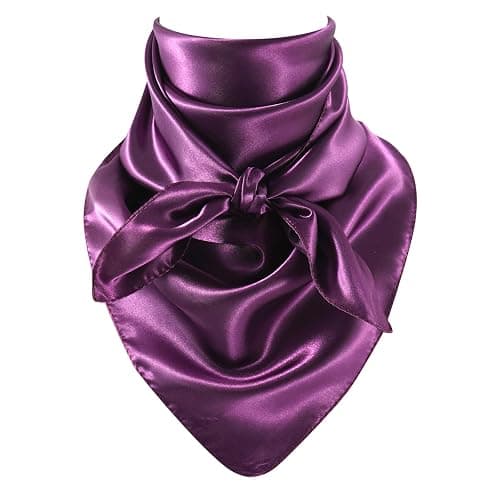 GERINLY Solid Color Wild Rag, Pure Cowboy Bandanas 35 Inch, Bolo Scarf for Men Women - Image 1