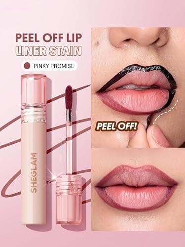 SHEGLAM Fall In Line Peel Off Lip Liner Stain Long Lasting Transfer-proof Nude Lip Tint-Pinky Promise thumbnail 2