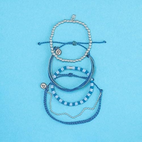 Pura Vida Bracelet Deep Sea Bracelet Stack, 4 Stackable Bracelets for Women thumbnail 4