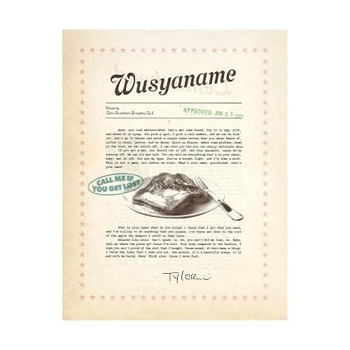 Wusyaname Lyric Poster - Image 1