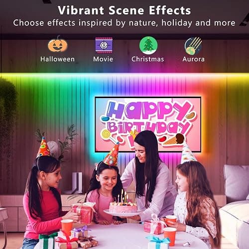 DAYBETTER Smart IC LED Strip Lights, BGRIC LED Lights for Bedroom, DIY Multiple Colors on One Line, App Control Color Changing Strip Lighting Music Sync Home Decor 16.4 ft - BGRIC - 16.4FT thumbnail 4