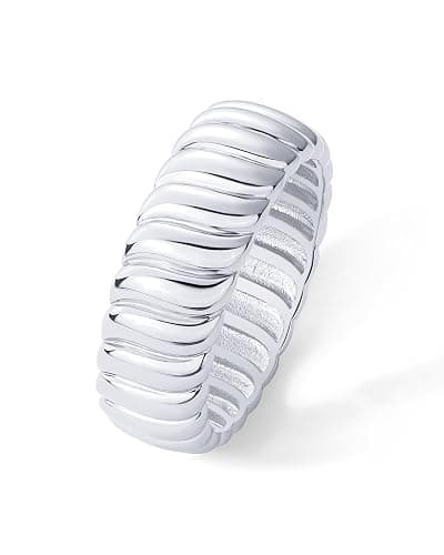 PAVOI 14K Gold Plated Chunky Statement Ring | Chunky Stackable Wide Band for Women - Image 1