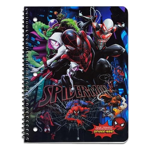 Spiderman Notebook for School Set- Spiderman Notebook for Boys Bundle with 2 Spiderman Notebooks Plus Stickers, Bookmark, More | Spiderman School Supplies for Kids thumbnail 2