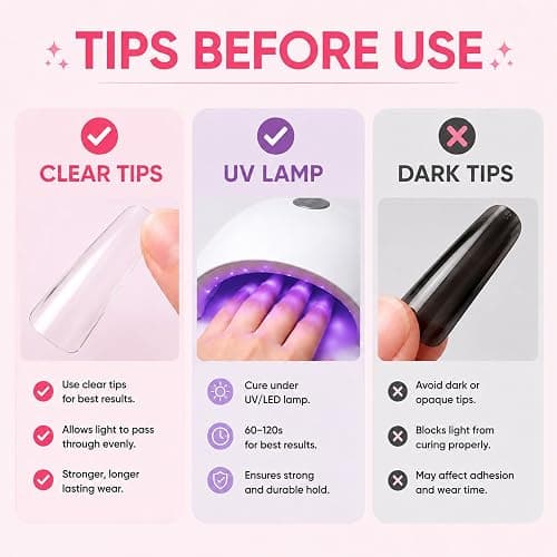 Beetles 2Pcs*20g Solid Nail Glue Gel, Tipex Soft Nail Tips Glue | Super Strong for Acrylic Nails Extension Fake Nails Clear Press On Nails, U V Light Required thumbnail 7