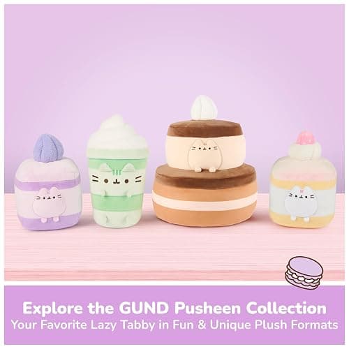 GUND Pusheen Chocolate Cake Squisheen, Squishy Toy, Collectible Plush Toy, Dessert Plush, Cat Stuffed Animal for Ages 8 and Up, Brown, 11” thumbnail 7