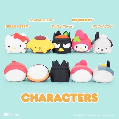 Hamee Sanrio Hello Kitty and Friends Cute Water Filled Surprise Capsule Squishy Toy [Sushi] [Birthday Gift Bag, Party Favor, Gift Basket Filler, Stress Relief Toy] – 1 Pc. (Mystery – Blind Capsule) thumbnail 7