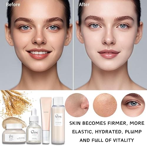 4-Step Korean Glass Skin Set – Rice & Honey Glow Mask, Arbutin Serum, Ginseng Eye Care, Hydrating Toner | Vegan, Anti-Oxidant Skincare Kit for Glowing Complexion, Korean Skincare Routine(4Pcs) thumbnail 9