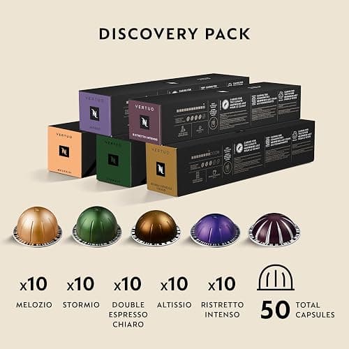 Nespresso Vertuo, Discovery Variety Pack, 50-Count Coffee and Espresso Pods | Capsules Pack of 1 Brews 7.77 Fl. oz 2.7 1.35 thumbnail 4