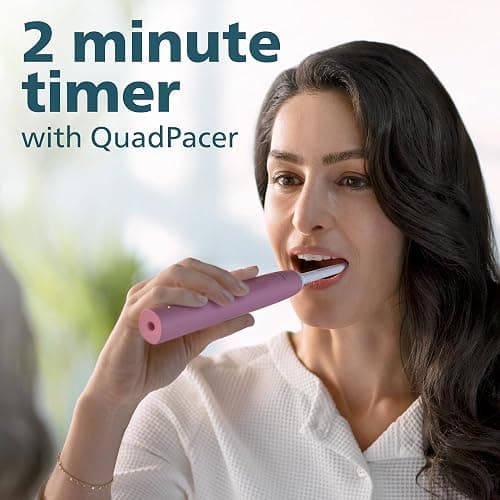 Philips Sonicare 4100 Rechargeable Electric Toothbrush, Advanced Plaque Removal, Pressure Sensor, Includes Brush Head Case, Deep Pink BD5004AZ thumbnail 6