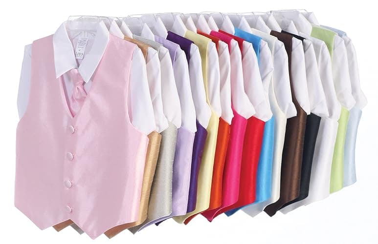 Vest and Clip On Necktie Set-Multiple Colors-Baby Infant Toddler Boys Sizes thumbnail 2