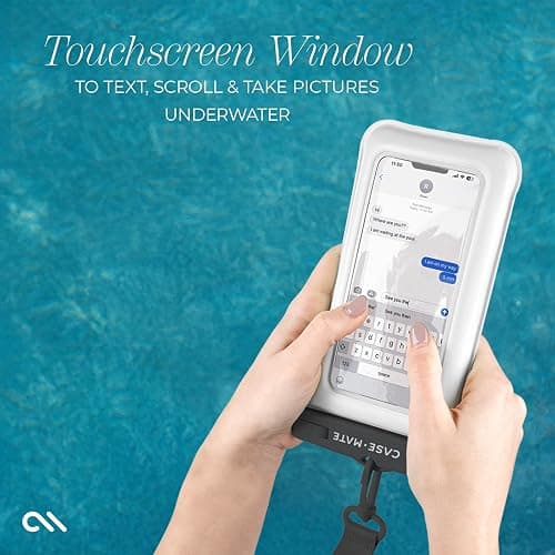 Case-Mate Soap Bubble IP68 Waterproof Phone Pouch - Floating Waterproof Phone Case w/Crossbody Lanyard - Cruise Ship Travel Essentials - Compatible w/All Devices - Touchscreen Friendly - Iridescent - Iridescent thumbnail 6