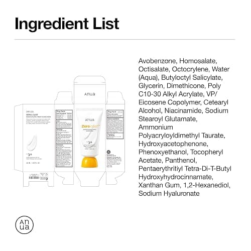 Anua, Zero-Cast Moisturizing Sunscreen SPF 50, Glow Natural Sunscreen for face, No White Cast, Hyaluronic Acid, Niacinamide, Oil-Free, Korean Skincare, 1.69 fl oz thumbnail 9