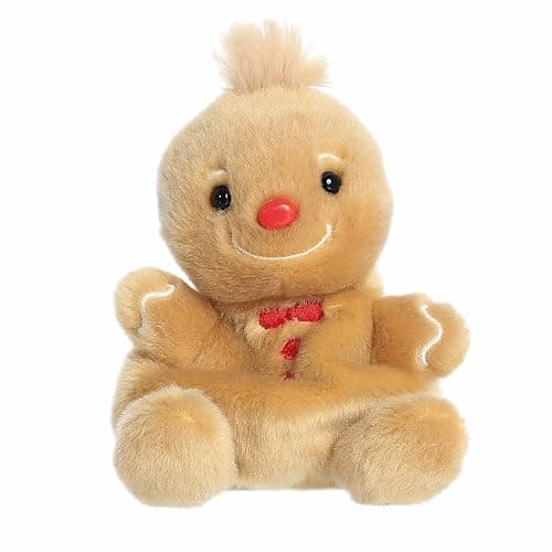 Aurora® Festive Palm Pals™ Gino Gingerbread Man™ Stuffed Animal - Fun Collectible Plush for Kids and Adult Collectors - Perfect for Holiday Decorations or Gifts - Brown 5 Inches - Image 1