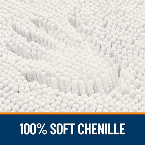 OLANLY Bathroom Rugs 30x20, Extra Soft Absorbent Chenille Bath Rugs, Rubber Backing Quick Dry, Machine Washable Bath Mats for Bathroom Floor, Tub and Shower, Home Decor Accessories, Ivory thumbnail 3