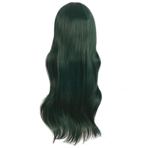 MapofBeauty 28 Inch Long Curly Hair Costume Cosplay Wig, Pine Green | 70 cm Wig, Women, Side Bangs, Fashion thumbnail 4
